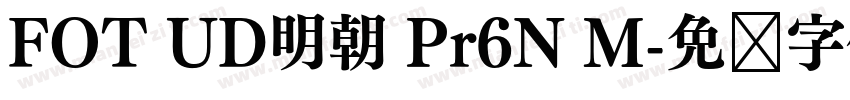 FOT UD明朝 Pr6N M字体转换